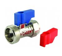 Straight Washing Machine Shut Valve Compression 15mm x 3/4 Heavy