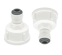 Straight Water Fitting Female Thread Connector G1/4 G3/4 Coupling Hose Pipe Adapter For Reverse Osmosis System Water Filter Installation White 2 Pack