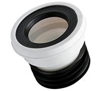 Straight WC Toilet Pan Connector, 110 mm Toilet Waste Pipe Pan Connector Short PP Straight Drain Pipe Toilet Waste Pipe Connector WC Rigid Stubby Soil Coupler Seal