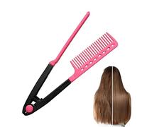 Straighten Comb - Styling Straightening Comb for Flat Iron | V Shaped Flat Ironing Supplies Styling Brush for Dating Vacation Holiday Commuting Home Road Trip