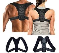 Straightener Back Corrector Posture Corrector,upper Shoulder Back Support Brace Belts,slouch Corrector For Women Man Pain Relief Maintaining Right Black (Black, L)