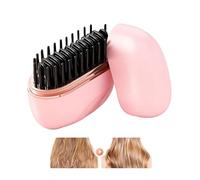 Straightener Brush - Cordless Compact Styling Device, Heat-Resistant Smoothing Tool, Three-Speed Temperature Comb for On-The-Go Grooming | Business Trip Office Dating Weekend Getaway Personal Beautty