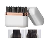 Straightener Comb, Rechargeable Styling Tool, 3-Setting Heated Straightener, Cordless Convenience and Control, Portable Thermal Brush, Rapid Heat Device for Travel Commuting Women