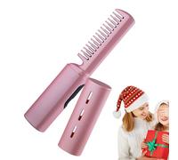 Straightening Brush | USB Charging Styling Tool,Mini Ionic Hot Comb Straightener,for Mom Wigs Home Travel Indoor Outdoor Salons Dormitories