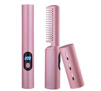 Straightening Brush - USB Charging Styling Tool | Mini Ionic Hot Comb Straightener | for Women Mom Wigs Home Travel Indoor Outdoor Salons