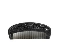 Straightening Comb Chinese Retro Fine-tooth Comb Solid Wood Carved Hair Black Beard For Home, Hotel, Travel, Etc