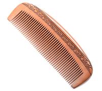 Straightening Comb Chinese Retro Fine-toothed Comb for Household Shower With Carved Pattern, Suitable for Rectangular, Curly, Wet Hair, Etc
