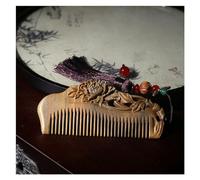 Straightening Comb Chinese Style Wood Carving Comb Solid Household Hair Women's Fine Tooth Dry