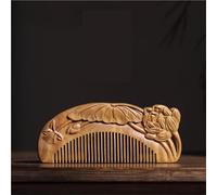 Straightening Comb Solid Wood Fine Tooth Comb Men's Beard Chinese Carved Curling Suitable for All Hair Types
