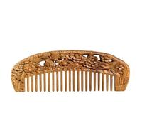 Straightening Comb Solid Wood Wide-toothed Comb With Carved Long Hair For Curly Chinese Style Travel, Non-static And Anti-knotting