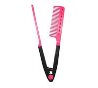 Straightening Comb - V Shape Hair Accessory for Smoothing Control, Easy Use with Flat Iron Attachment, Hair Straightener for Travel Vacation, Compact Portable, Daily Styling