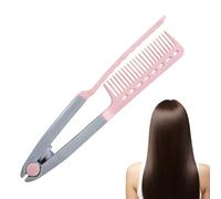 Straightening Comb, V Shape Hair Styling Smoothing Straightener, Flat Iron Hairstyle Grip Comb, Home Travel Vacation Hotel Dating