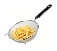 Strainer and Strainer Filter with Non-Slip Handle Stainless Steel Colander with Fine Mesh for Pasta, Rice, Flour, Milk, Fat, Juice, Coffee and for Cooking, Baking and Frying