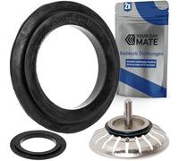 Strainer Basket Lip Seal, 2 Pieces, Ø 43 x 27 mm, Universal Rubber Seal in Black, Replacement Sealing Ring Set Sink Kitchen Drain, Sink Sealing Ring Drain Strainer, Strainer Basket Seal Drain Valve
