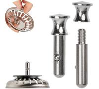 Strainer Basket Replacement Spigot, 1 Pack, 30 mm Long pin with Ball, protrudes 25 mm deep into The Drain, Ø 7.8 mm pin, Brass Spigot Screw, Compatible with Franke, Blanco Drain Fittings