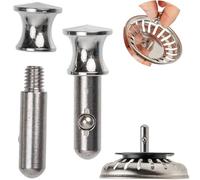 Strainer basket replacement spigot, 1 piece, 25 mm long spigot with ball, protrudes 20 mm deep into the drain, Ø 7.8 mm pin, made of stainless steel