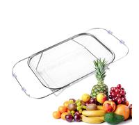 Strainer Insert Over the Sink, Extendable Stainless Steel Draining Rack for the Kitchen - Washing Strainer for Fruit and - For Home, Household Chefs, Motorhomes, Student Dormitories, Bars, Office