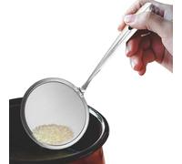 Strainer Skimmer Ladle - Fine Mesh Skimmer Spoon, Non Slip Handle Sifter | Oil Draining Colander, Multi Functional Mesh Filter Ladle For Sifting Straining Rinsing Cooking Frying Food Preparation