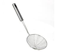 Strainer Skimmer Ladle Stainless Steel Wire Skimmer Spoon with Handle Spiral Mesh Oil Filter Kitchen Cooking Frying Food Chips Fries Spaghetti Pasta Noodle (16cm x 38cm)