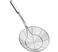 Strainer Skimmer Spider Ladle Stainless Steel, Kitchen Wire Net Spoon with Handle for Frying Scooping Food, Pasta, Spaghetti, Noodle (Diameter: 7.1inch/18cm, Total Length 17.3inch/44cm)