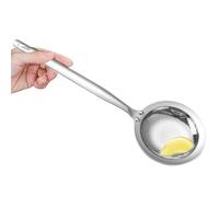 Strainer Spoon - Professional Stainless Steel Filter with Long Handle, Fine Mesh Skimmer Tool, Heat Resistant Drip Design | Cooking, Roasting, Soup, Sauce, Butter, Making Kitchen Fryer, Kr