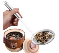 Strainer Spoon - Stainless Steel Cooking Skimmer Spoon - Rust-Proof Fine Mesh Ladle Oil Filter for Soup Tea Brewing Soybean Milk Frying Making Broth Meal Prep