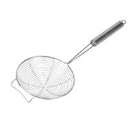 Strainer Spoon with Hook for Resting on a Cooking, 20CM | End Loop for Rack Storage, Stainless Steel Body, Open Basket for Lifting Food Without the Same Amount of Liquid