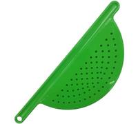 Strainer with Handle Handheld Strainer 15x5 Inch Fine Mesh Green Color Plastic with Handle & Hanging Hole for Pasta/Noodle/Fruit/Vegetable