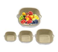 Strainers & Strainers - 8X Fruit Washing Machine Drain Basket | 2 Tier Thickened Salad Bowl | Colander with Bowl Set | Kitchen Tool Pasta Strainer | Drain Strainer & Strainer