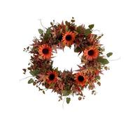 Straits Artifical Autumn Orange Gerbera Front Door Wreath