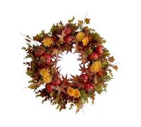 Straits Artificial Autumn Pumpkin Front Door Wreath
