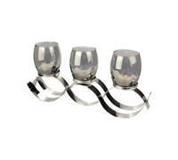 Straits Smoke Grey Wave 3 Tealight Holder