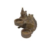Straits Wood Effect Hedgehog Tealight Holder