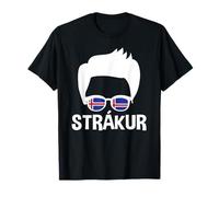 Strakur Iceland Boy Silhouette Icelandic Flag Sunglasses T-Shirt