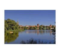 Stralsund, founded 1234. Historic Architecture and Gabled Houses on the Old Town Island，Puzzle 1000 Pieces Wooden Puzzle Adult Children'S Educational Toy Family Decompression Game（75x50cm）-AF38