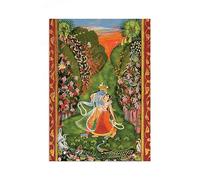 Strand Clothing Indian Art Vintage Print Poster Radha and Krishna Walk in a Flowering Grove Kota Master Painting (A3 Unframed)