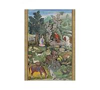 Strand Clothing Mughal Persian Art Vintage Print Poster Bahram Gur Dilaram Music Painting Iran (A3 Unframed)