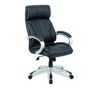 Brooklyn High Back Mesh Chair with Height Adjustable Headrest & Fixed Sturdy Arms - Grey