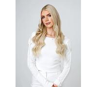 Stranded 20 Inch One Piece One Piece Wand Wave Clip-in Hair Extension (1B Queen of the night)