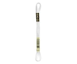 Stranded DMC colourful cotton embroidery thread 8 m ball of yarn. coloris blanc