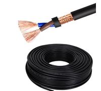 stranded electrical copper wire, 320ft/650ft RVVSP Flexible 2/4-Core Control Wire 300V PVC Industrial Automation CNC 1mm2 2C(320ft(1 Roll),0.5mm2-2c)