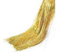 Strands Christmas Tinsel Icicles, 45cm/17.2 Inch Shiny Foil Icicle, Lametta Tinsel Strands Bulk for Xmas Tree, Holiday, Birthday, Wedding, Party Hanging Decoration (gold 5000pcs)