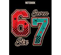 Strange 67 Things Funny Meme Notebook: Six Seven Checkered Birthday Present Journal
