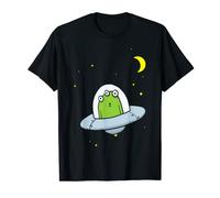 Strange Alien In Silly Flying Saucer UFO Halloween T-Shirt