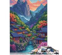 Strange And Beautiful Mountains 1000 Wooden Puzzle for Adults, Jigsaw Puzzles for Adults Unique Shape Puzzle Gifts, Puzzles for Family Game 1000pcs (75x50cm)