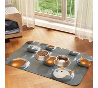 Strange Animal Pet Feeding Mat Dog Cat Eating Food Absorbent Leather Tablecloth for and Water Bowl Waterproof No Stains Quick Dry Non-Slip 23.62 * 15.75IN