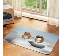 Strange Animals in The Sand Dunes Pet Feeding Mat Dog Cat Eating Food Absorbent Leather Tablecloth for and Water Bowl Waterproof No Stains Quick Dry Non-Slip 23.62 * 15.75IN