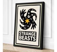 Strange Beasts Graphic Art Canvas Wall Art Print 24x16 Inch (61 x 41 cm)