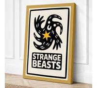 Strange Beasts Graphic Art Canvas Wall Art Print 30x20 Inch