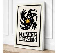 Strange Beasts Graphic Art Canvas Wall Art Print 36x24 Inch